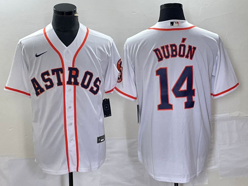 Men's Houston Astros Mauricio Dubon #14 White Home Jersey